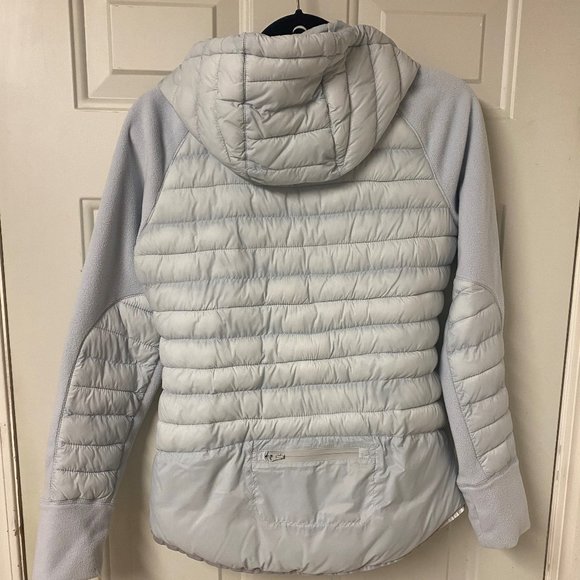 Gap Performance Fleece Puffer Jacket Pearl Blue Small - Picture 5 of 10